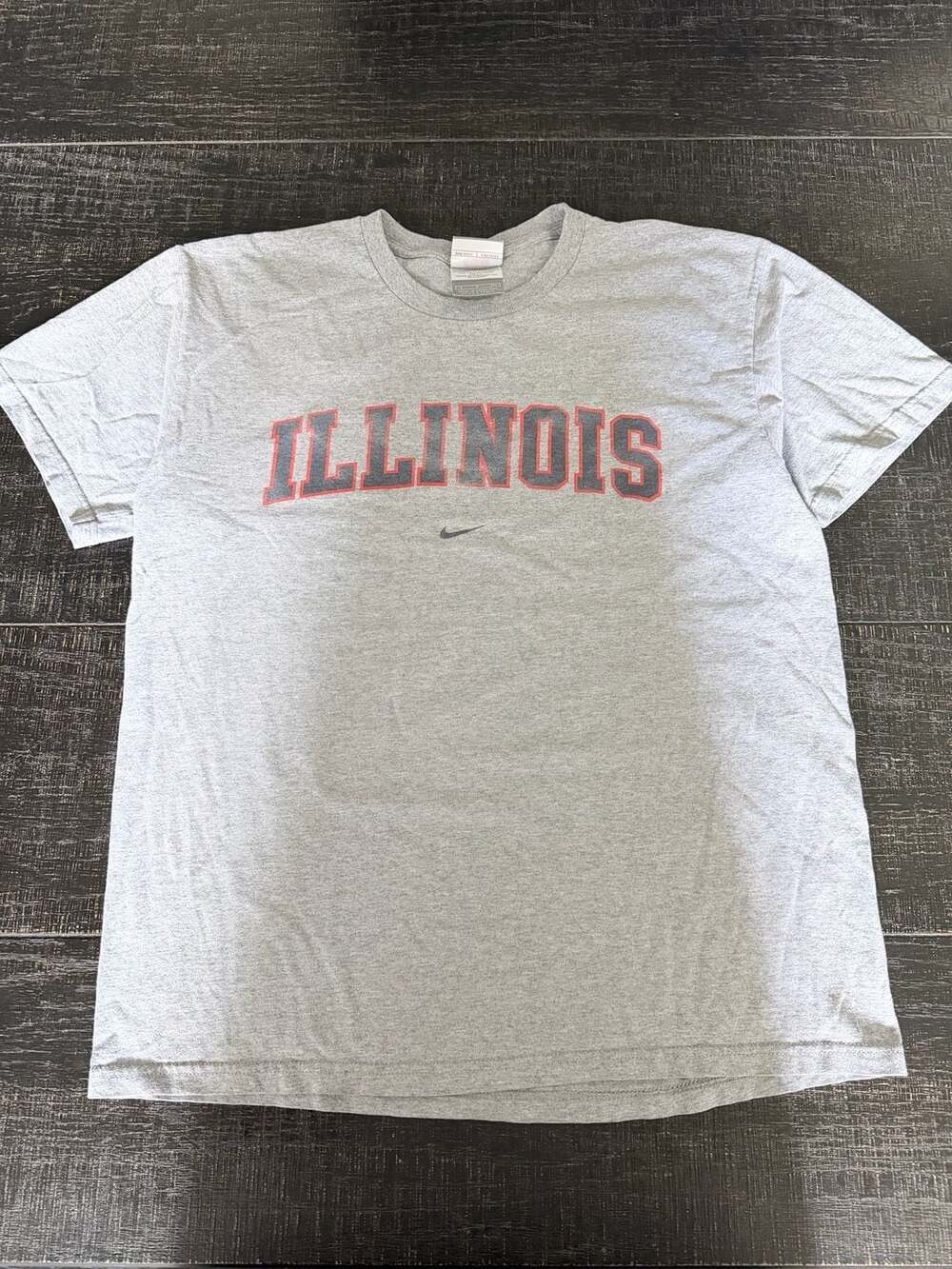 Vintage Nike Illinois Fighting Illini Grey T-Shirt Size S